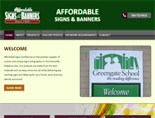 Tablet Screenshot of affordablesignsinc.com